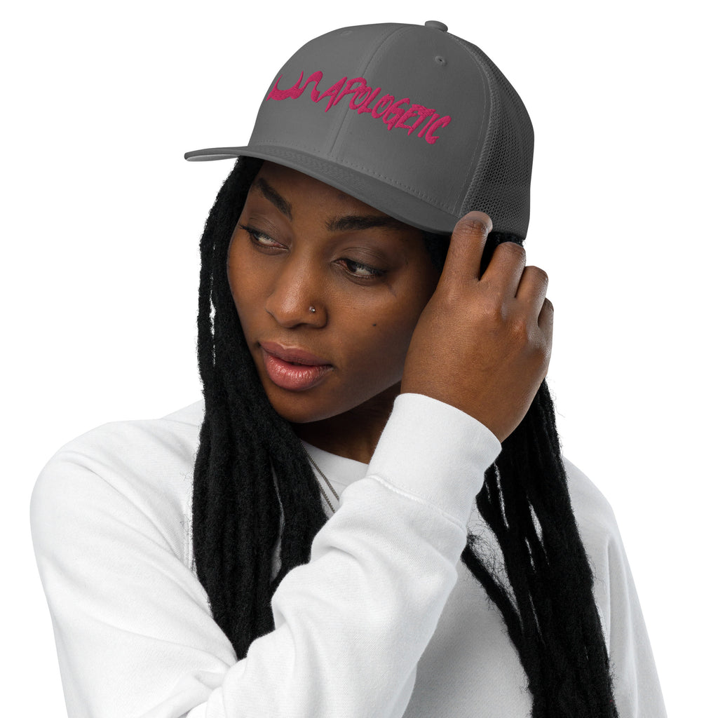 UN APOLOGETIC CLOSED BACK TRUCKER CAP