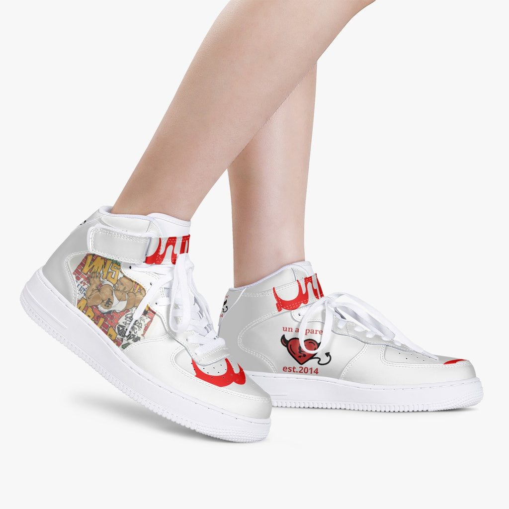 284. New High-Top Leather Sports Sneakers