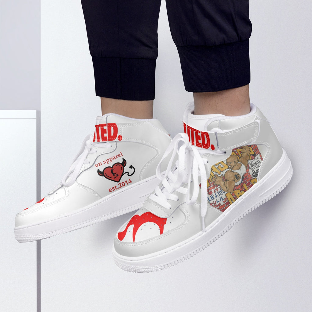 284. New High-Top Leather Sports Sneakers
