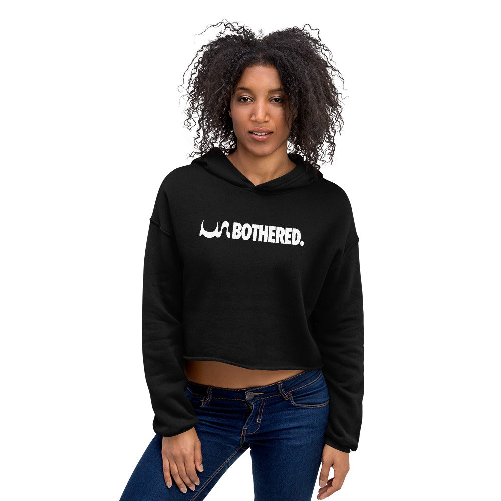 WHITE UN BOTHERED CROP HOODIE IN 4 DIFFERENT COLORS