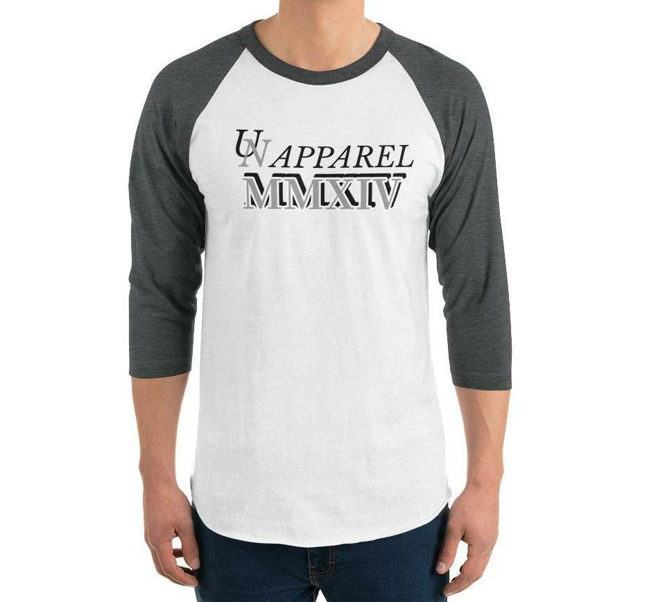 UN MMXIV 3/4 SLEEVE RAGLAN SHIRT IN 8 DIFFERENT COLORS