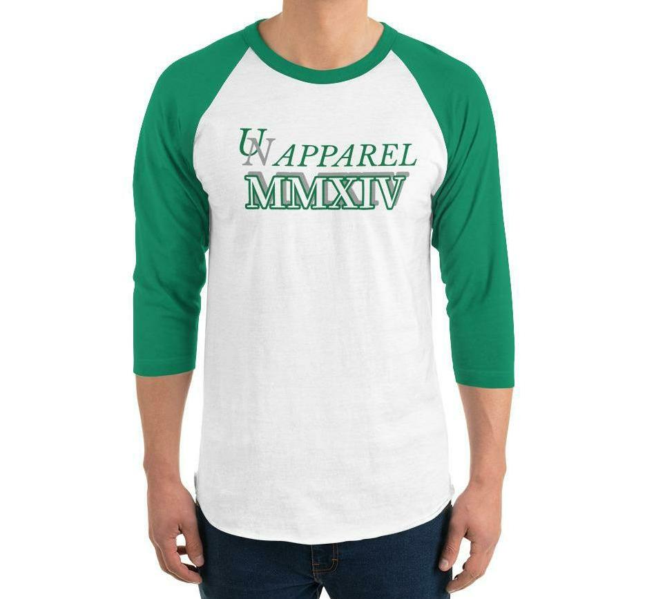 UN MMXIV 3/4 SLEEVE RAGLAN SHIRT IN 8 DIFFERENT COLORS