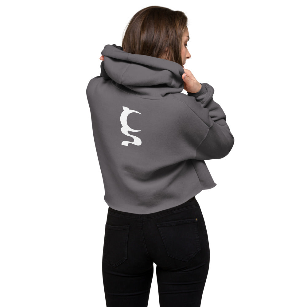 WHITE UN BOTHERED CROP HOODIE IN 4 DIFFERENT COLORS