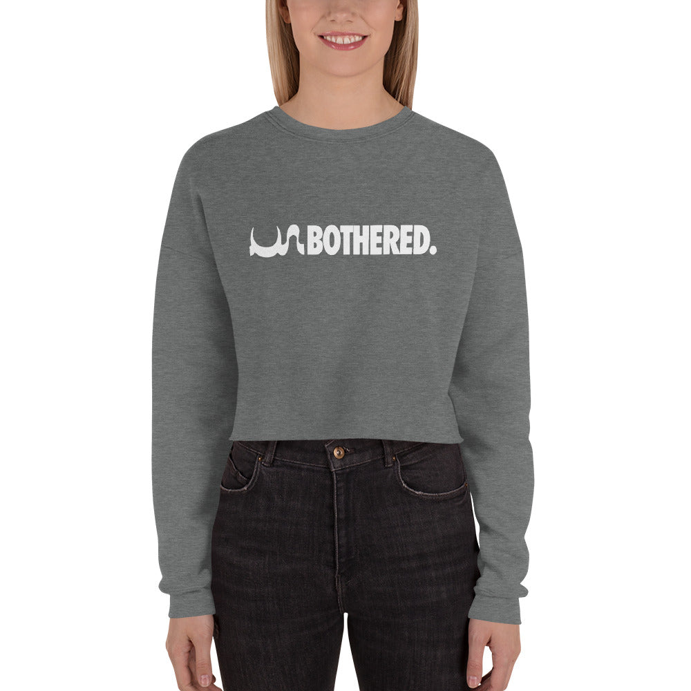 WHITE UN BOTHERED CROP SWEATSHIRT IN 6 DIFFERENT COLORS