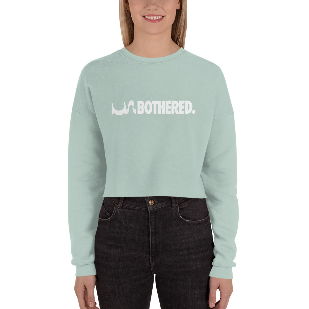 WHITE UN BOTHERED CROP SWEATSHIRT IN 6 DIFFERENT COLORS