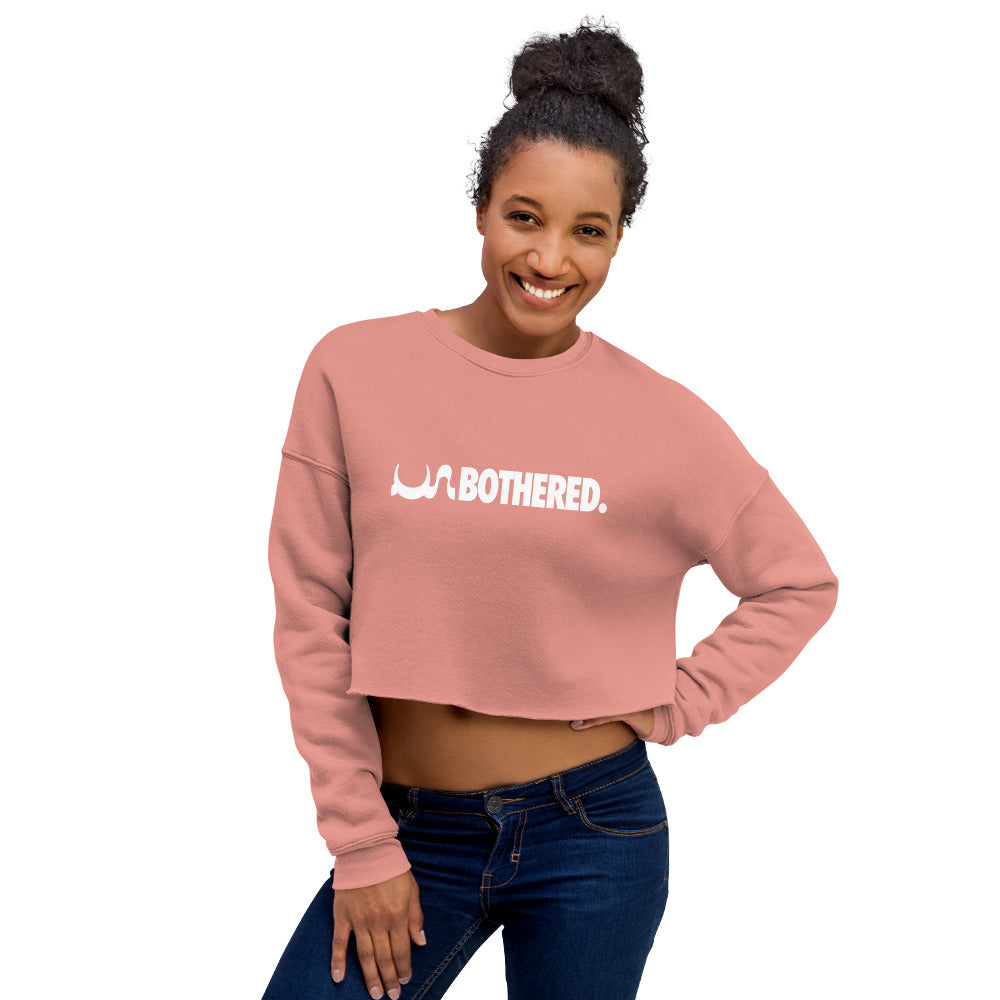 WHITE UN BOTHERED CROP SWEATSHIRT IN 6 DIFFERENT COLORS