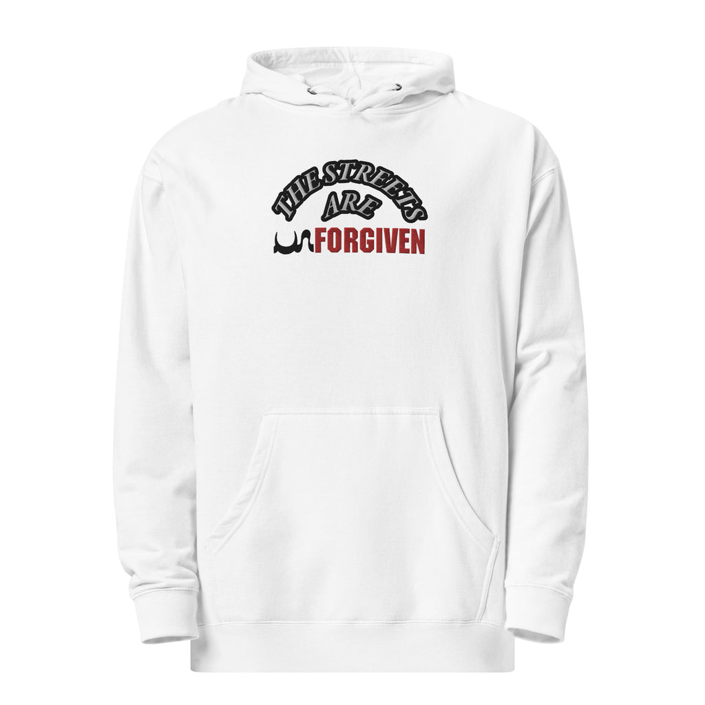 UN FORGIVEN EMBROIDED HOODIE IN
