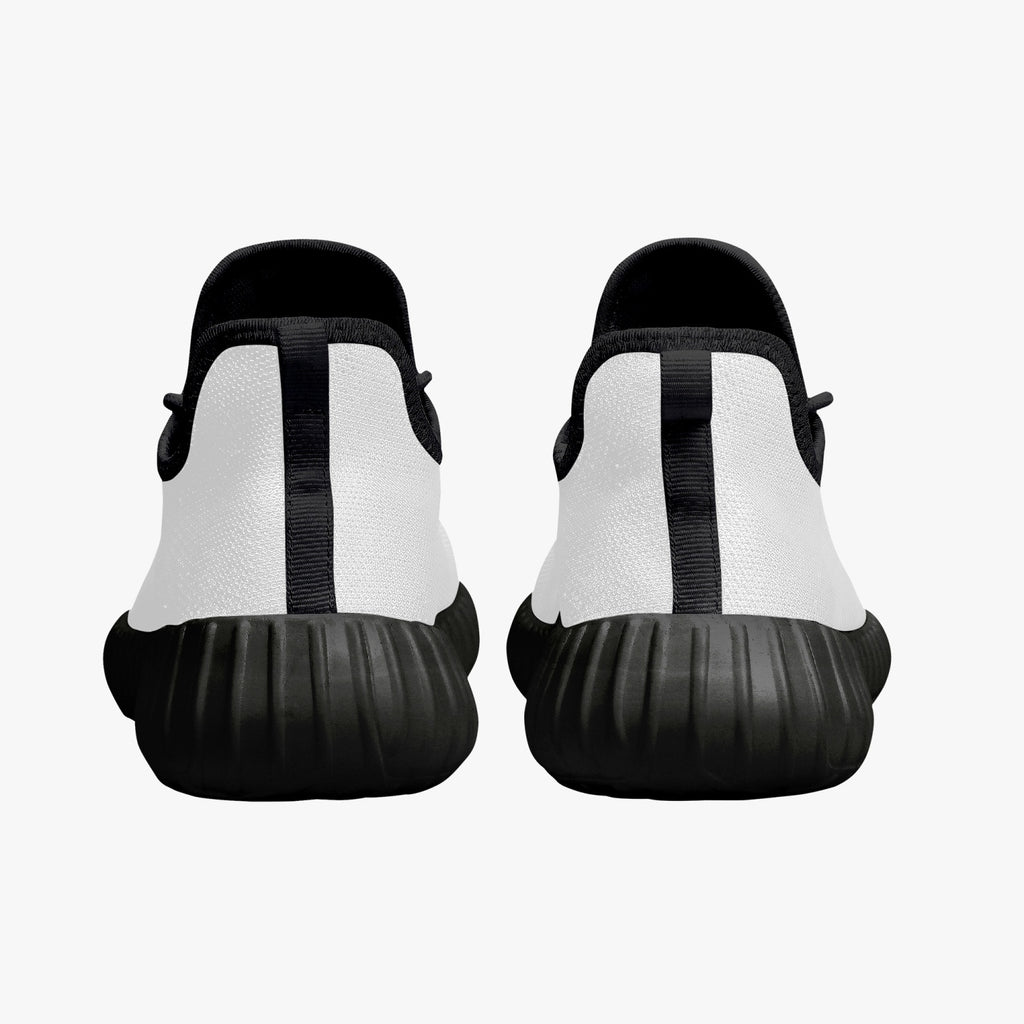 UN LOGO  Mesh Knit Sneakers - White/Black  Men & Women