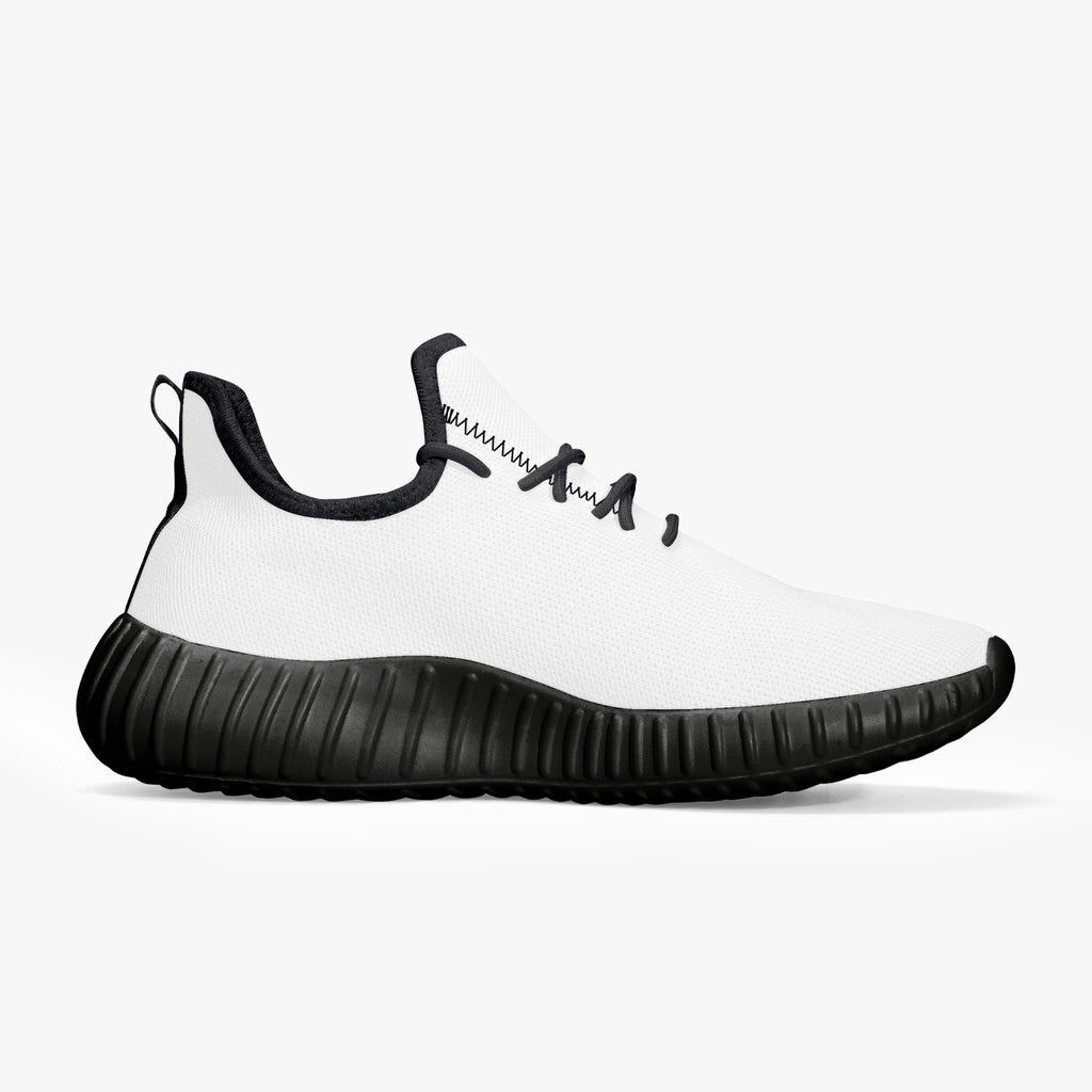 UN LOGO  Mesh Knit Sneakers - White/Black  Men & Women