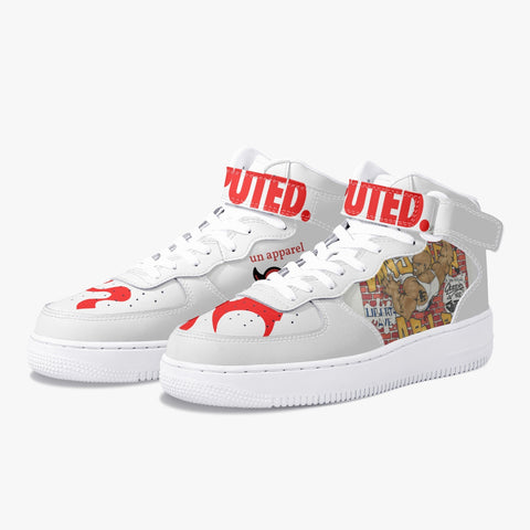 284. New High-Top Leather Sports Sneakers