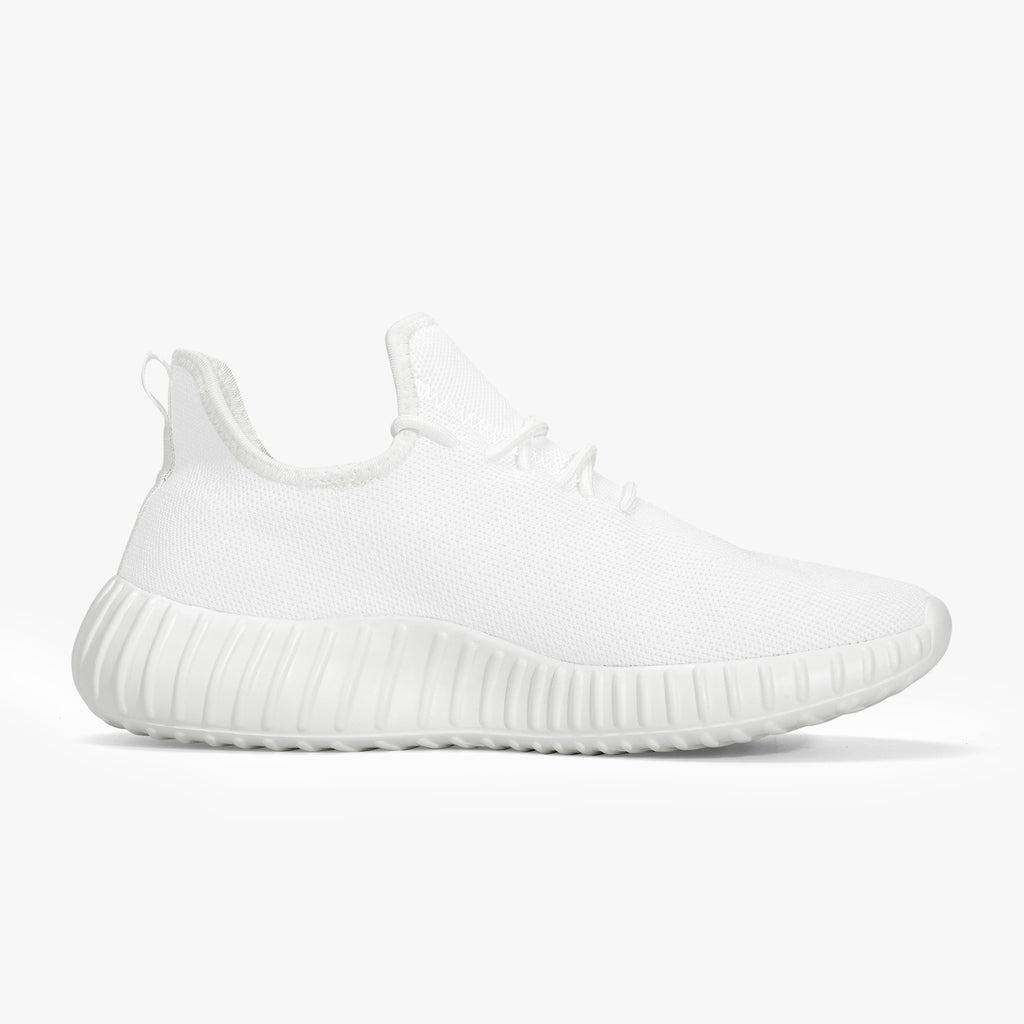 UN LOGO  Mesh Knit Sneakers - White/Black  Men & Women