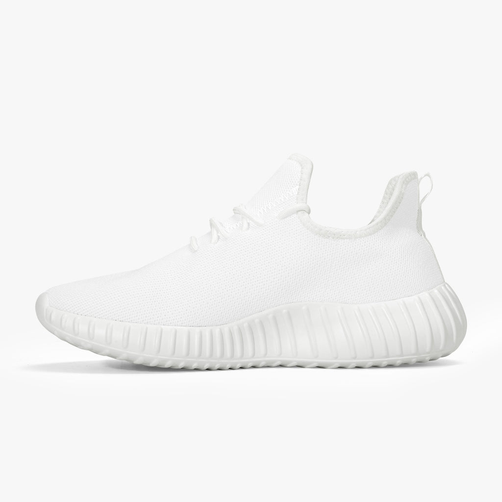UN LOGO  Mesh Knit Sneakers - White/Black  Men & Women