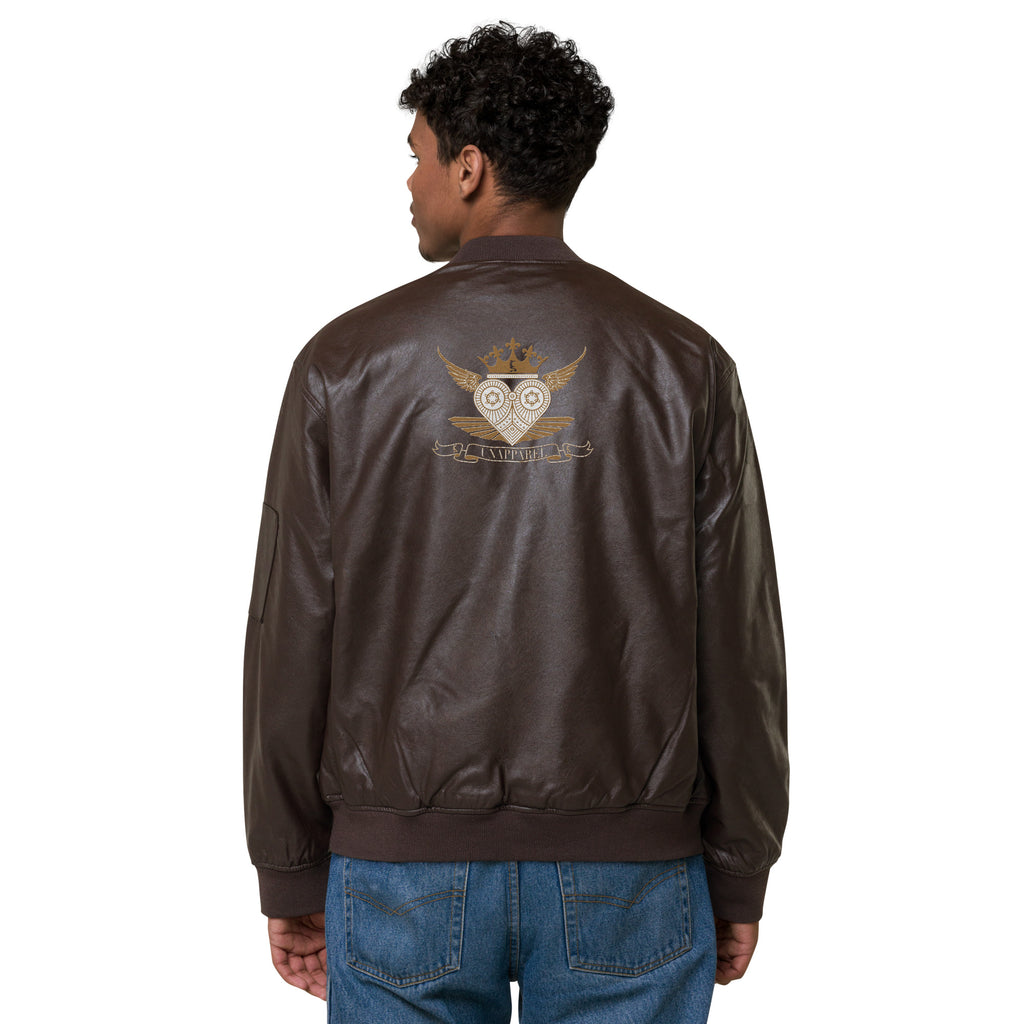 King of Hearts Leather Bomber Jacket