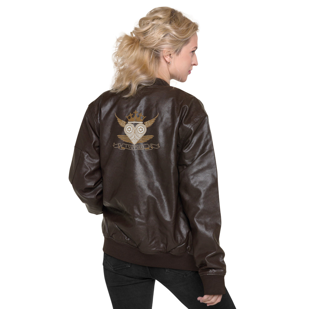 King of Hearts Leather Bomber Jacket