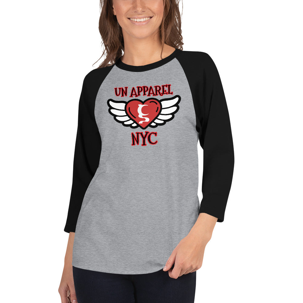 UN Apparel NYC 3/4 sleeve raglan shirt *