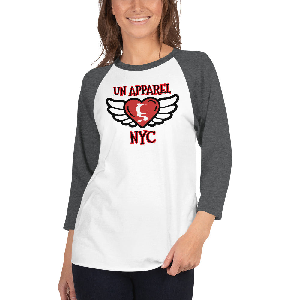UN Apparel NYC 3/4 sleeve raglan shirt *