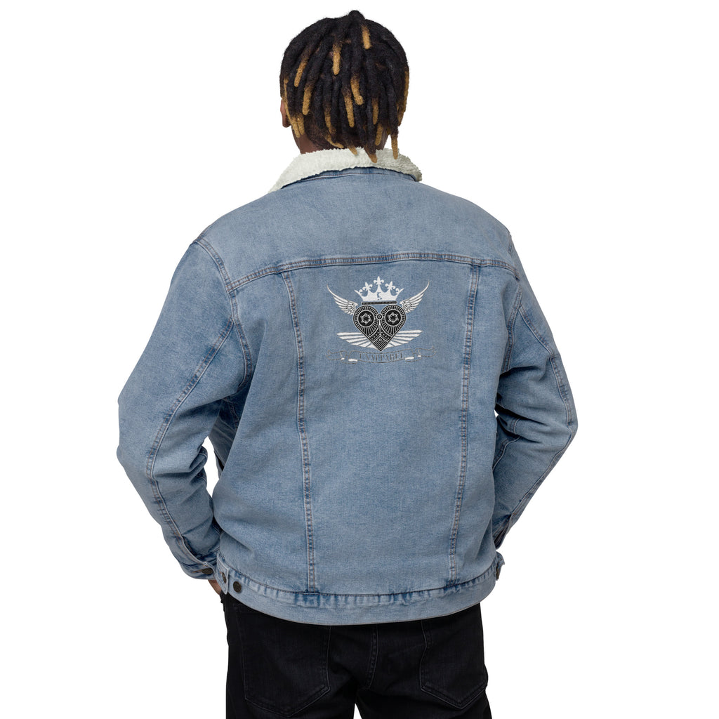 King of Hearts Unisex denim sherpa jacket