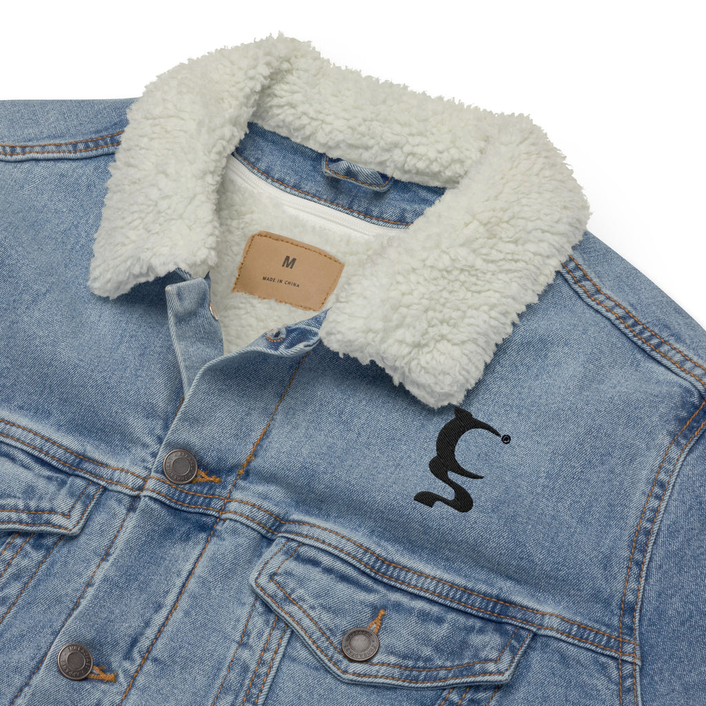 King of Hearts Unisex denim sherpa jacket