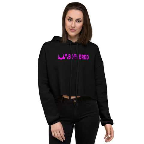 PINK UN BOTHERED  Crop Hoodie