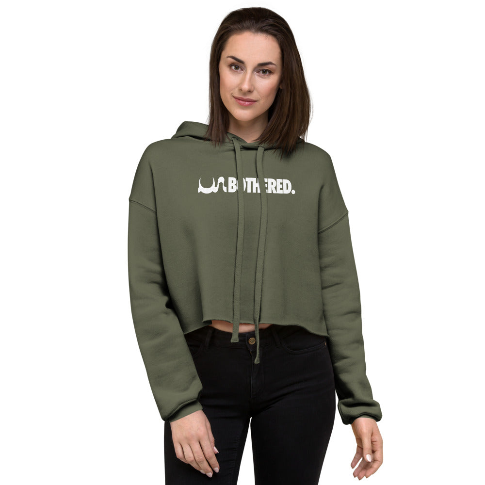 WHITE UN BOTHERED CROP HOODIE IN 4 DIFFERENT COLORS