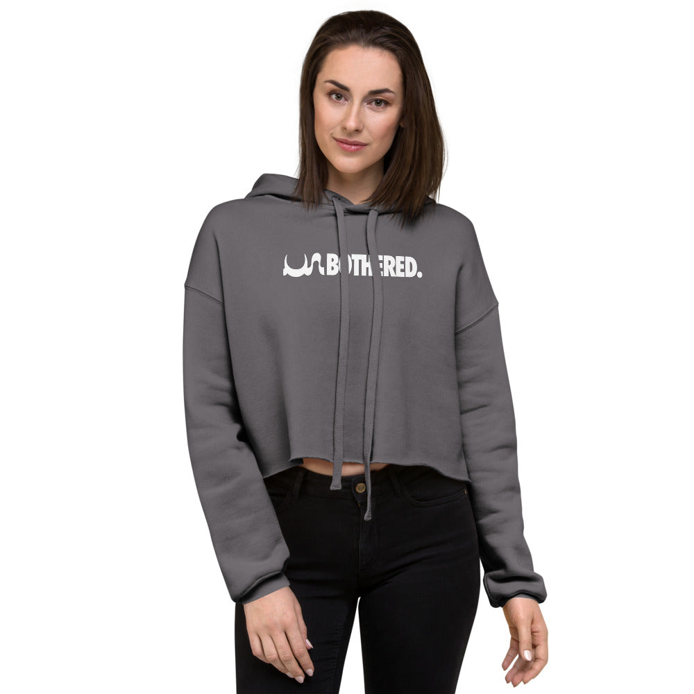 WHITE UN BOTHERED CROP HOODIE IN 4 DIFFERENT COLORS