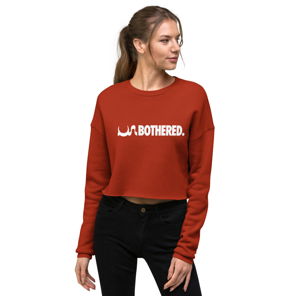WHITE UN BOTHERED CROP SWEATSHIRT IN 6 DIFFERENT COLORS