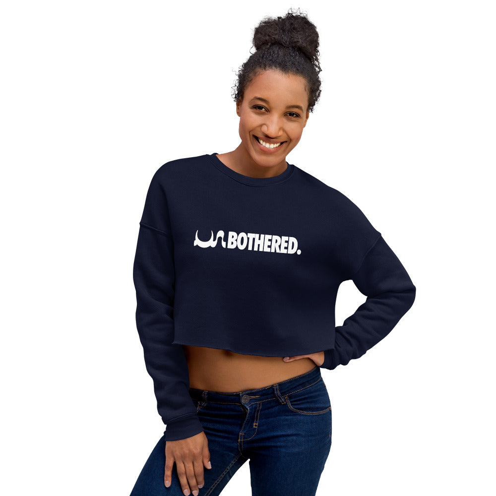 WHITE UN BOTHERED CROP SWEATSHIRT IN 6 DIFFERENT COLORS